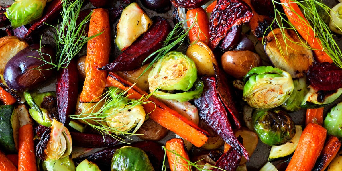 Roasted autumn vegetables
